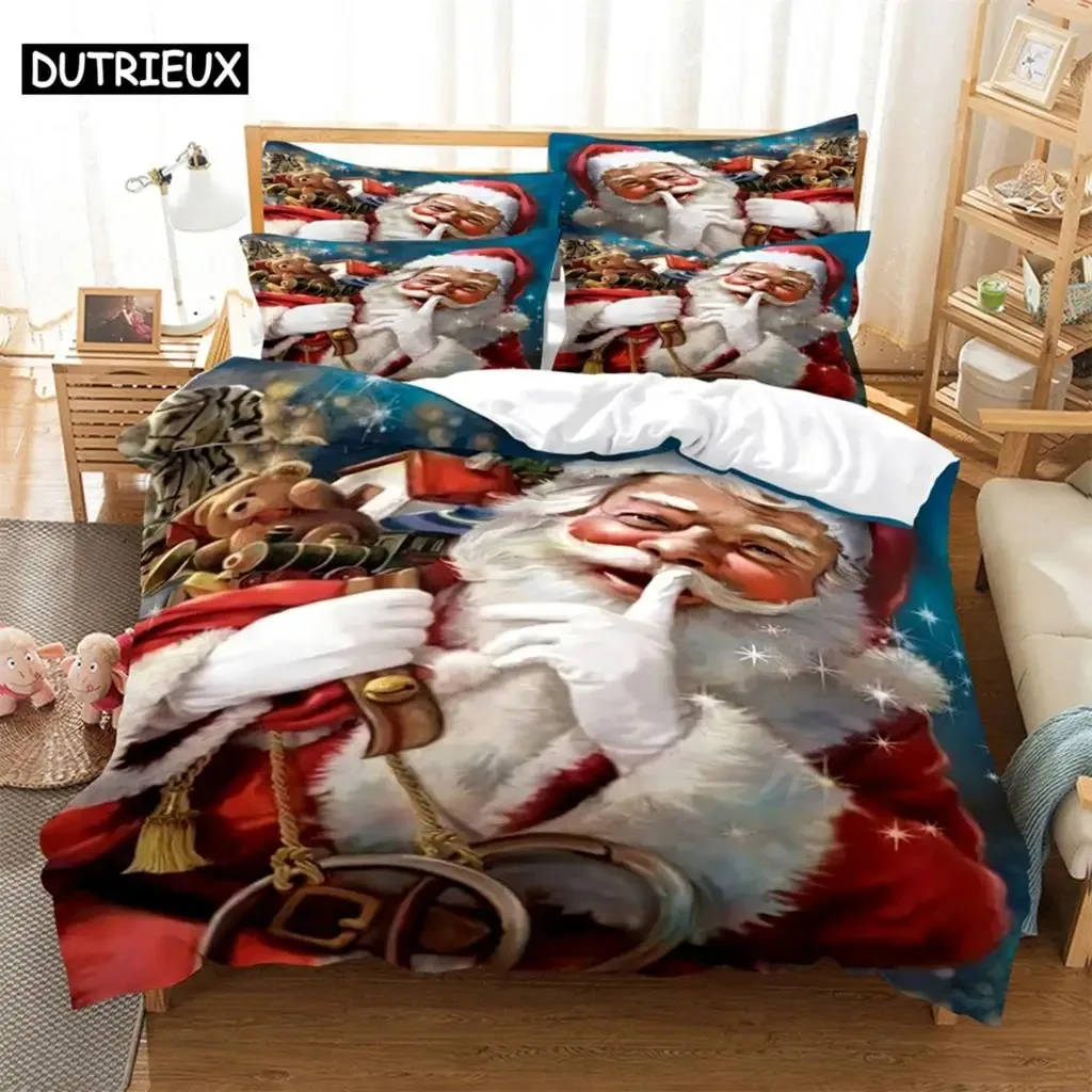 Santa Claus Bedding Set Duvet Cover Set 3d Bedding Digital Printing Bed Linen Queen Size Bedding Set Fashion Design