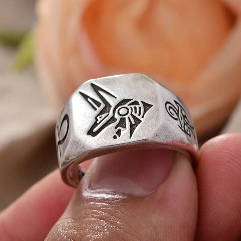 New Style Retro Eye Of The Egyptian Gods Horus Thai Silver Men Ring Jewelry Party Gifts No Fade Wholesale