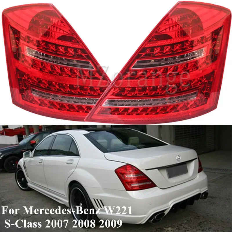 LED Rear Reflector Tail Light For Mercedes Benz W221 S-Class 2007 2008 2009 DRL Turn Signal Stop Brake Fog Lamp Car Accessories