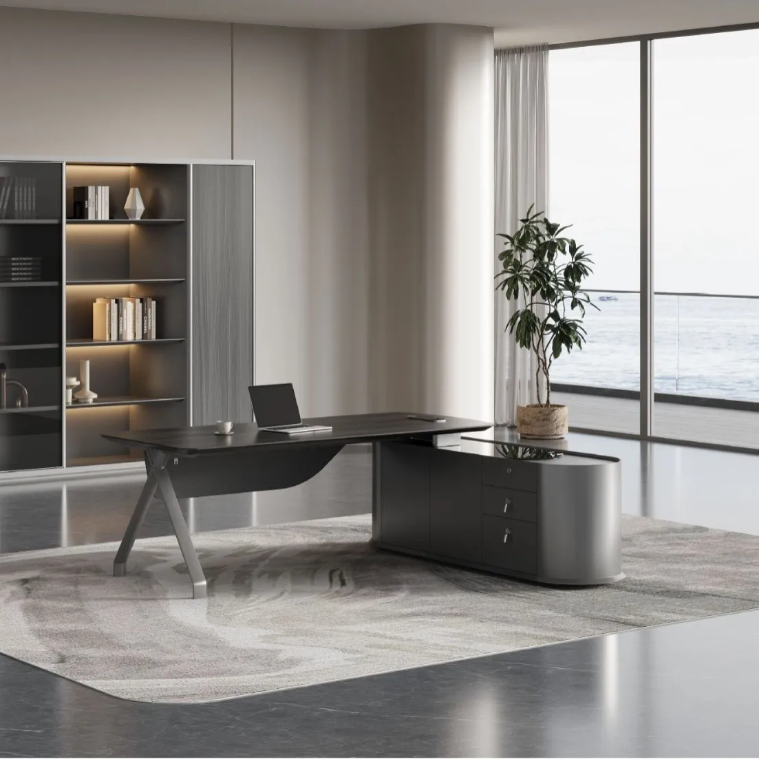 DSA  Simple Modern Manager Desk Single Desk Office President Manager Desk Large