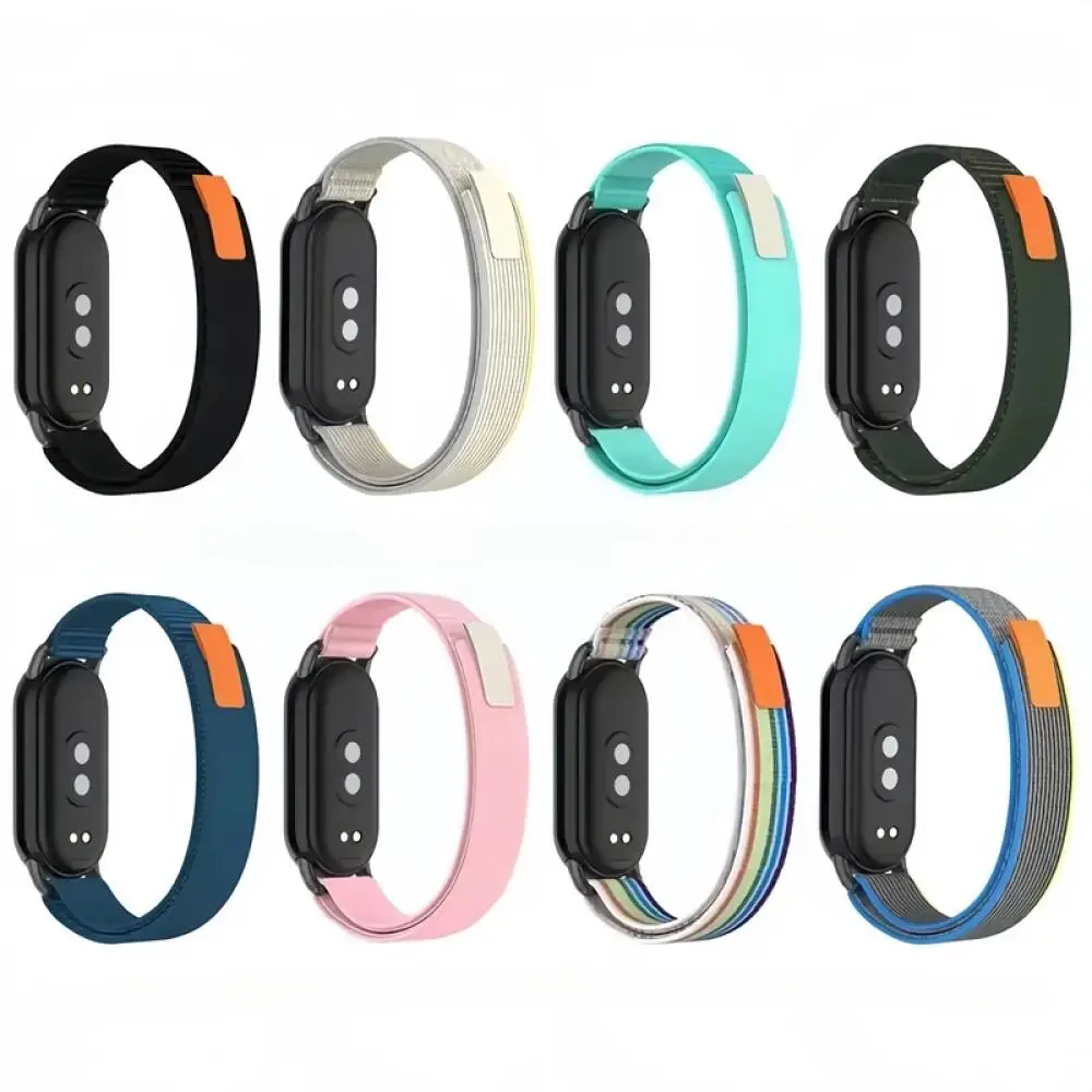 Cinturino in nylon traspirante per Xiaomi Mi Band 10 Bracciale con testa in metallo Particelle per Mi Band 10/9/8 Cintura di ricambio estiva