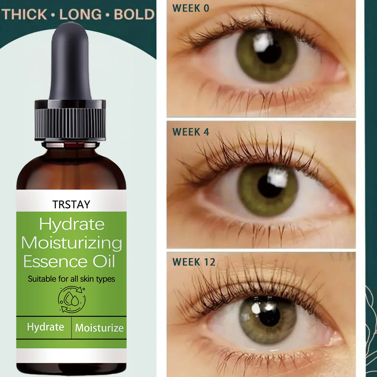 New Eyebrow Eyelash Growth Oil Natural Castor Oil Eyelashes Growth Essential Oil Thick Longer Nourishing Enhancer