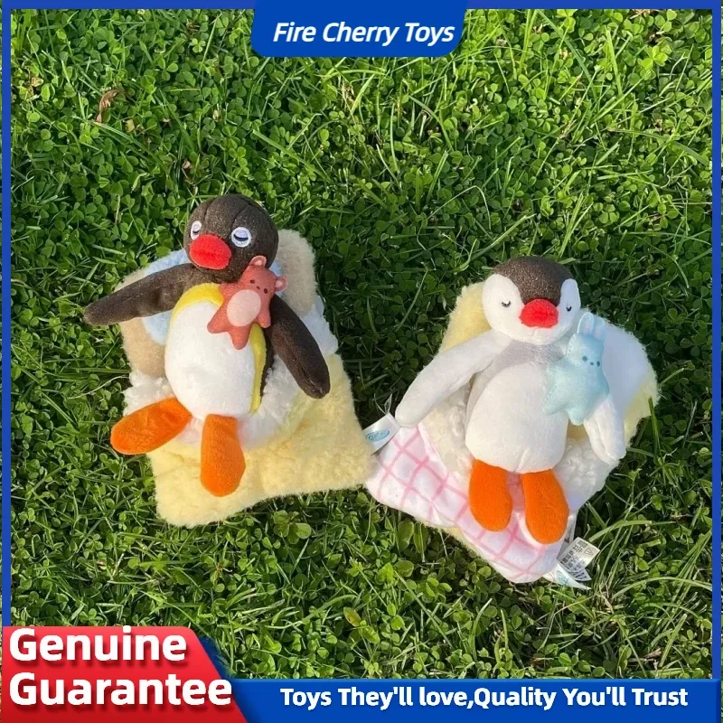 Muñeco de pingüino básico Pingu Pinga auténtico, juguetes Kawaii, almohada para dormir para niñas, muñeco de peluche de postura de pie grande, regalos de navidad