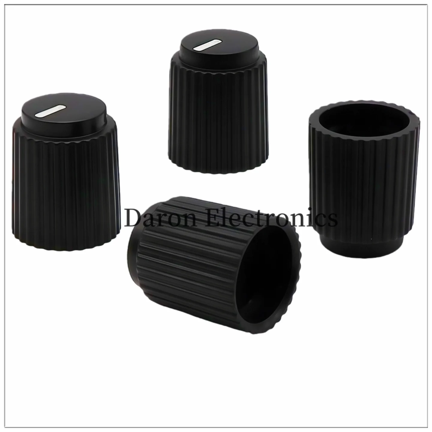 2 pcs Plastic electric guitar volume knob 15*18mm rosewood holes / D-shaped holes 6mm view 2