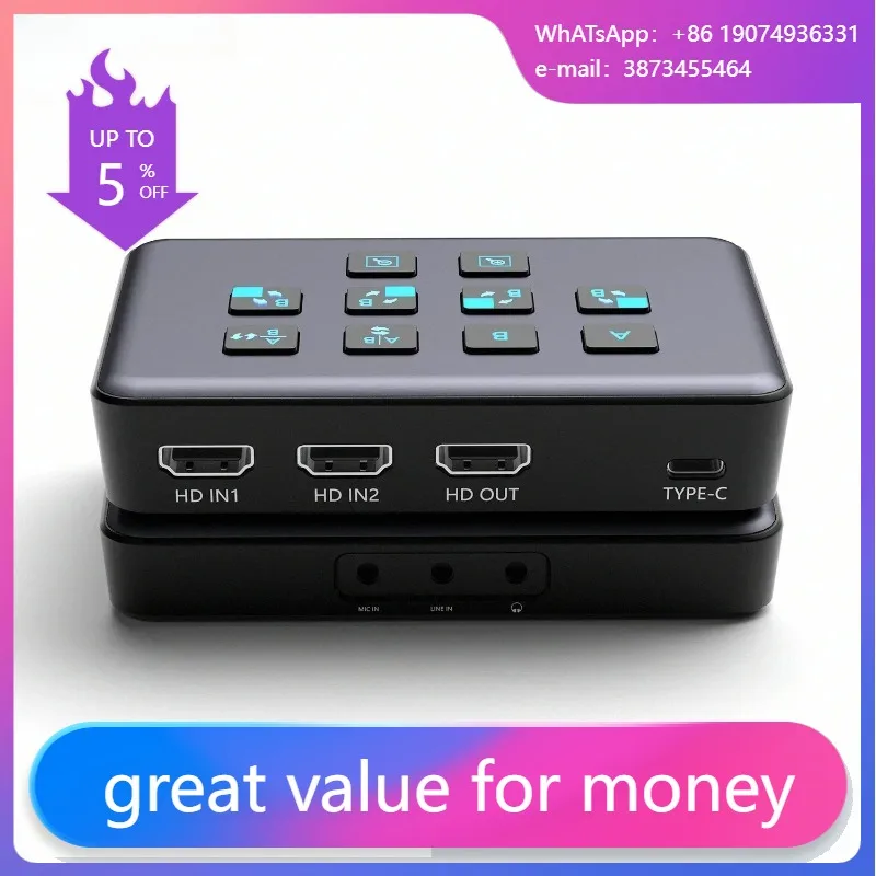 

USB 3.0 Streaming OBS Capturing Gaming Live Recording HDR Dual Video Capture Cards Mixer Switcher To USB Converter