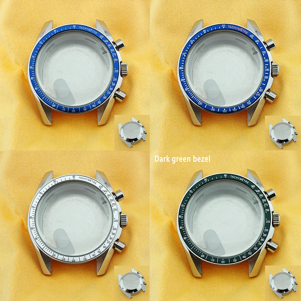 VK63 Gehäuse 39,7 mm passend für Speed Master VK63 Gehäuse Moon Watch Gehäuse Metallgehäuse Rückseite mit Mondmuster VK63 Chronograph Gehäuse VK64 Gehäuse – Detail 5