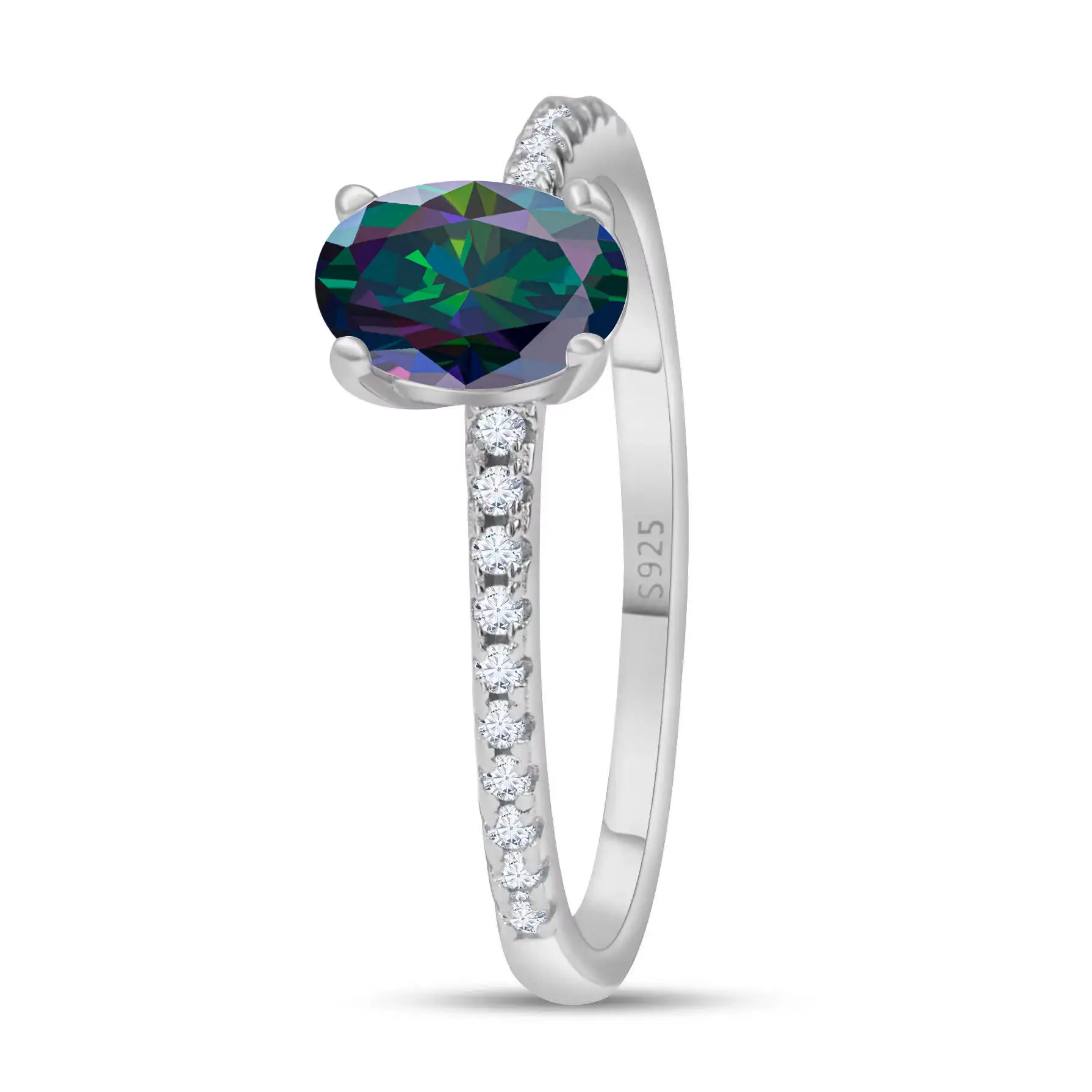 1,0 Karat Königsblau Farbe Moissan ite Ring Sterling Silber massiv Gelbgold Farbe Hochzeit Verlobung ringe für Frauen – Detail 1