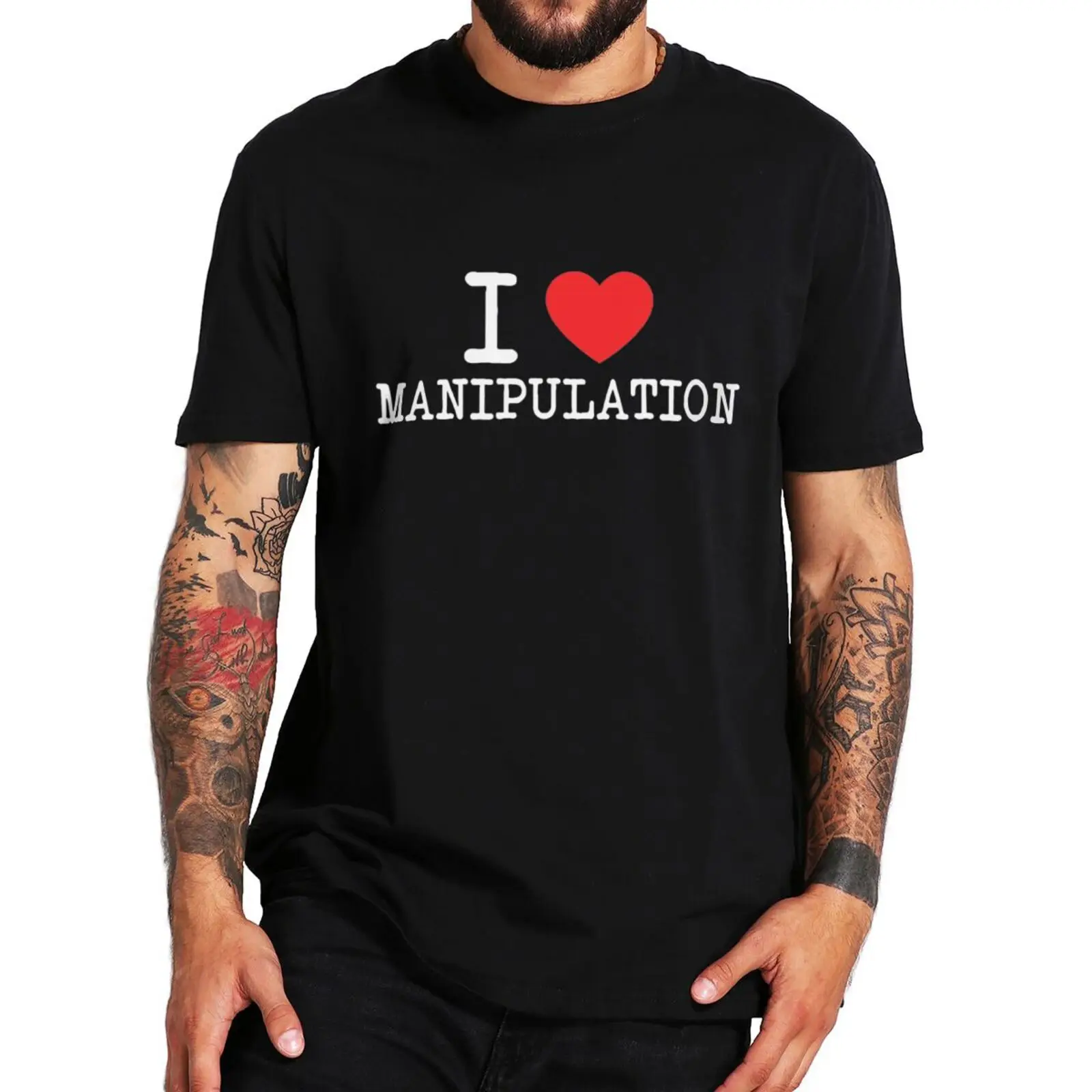 I Love Manipulation T Shirt Funny Psychology Jokes Humor summer Short Sleeve Casual Cotton Unisex Oversized T-shirts EU Size