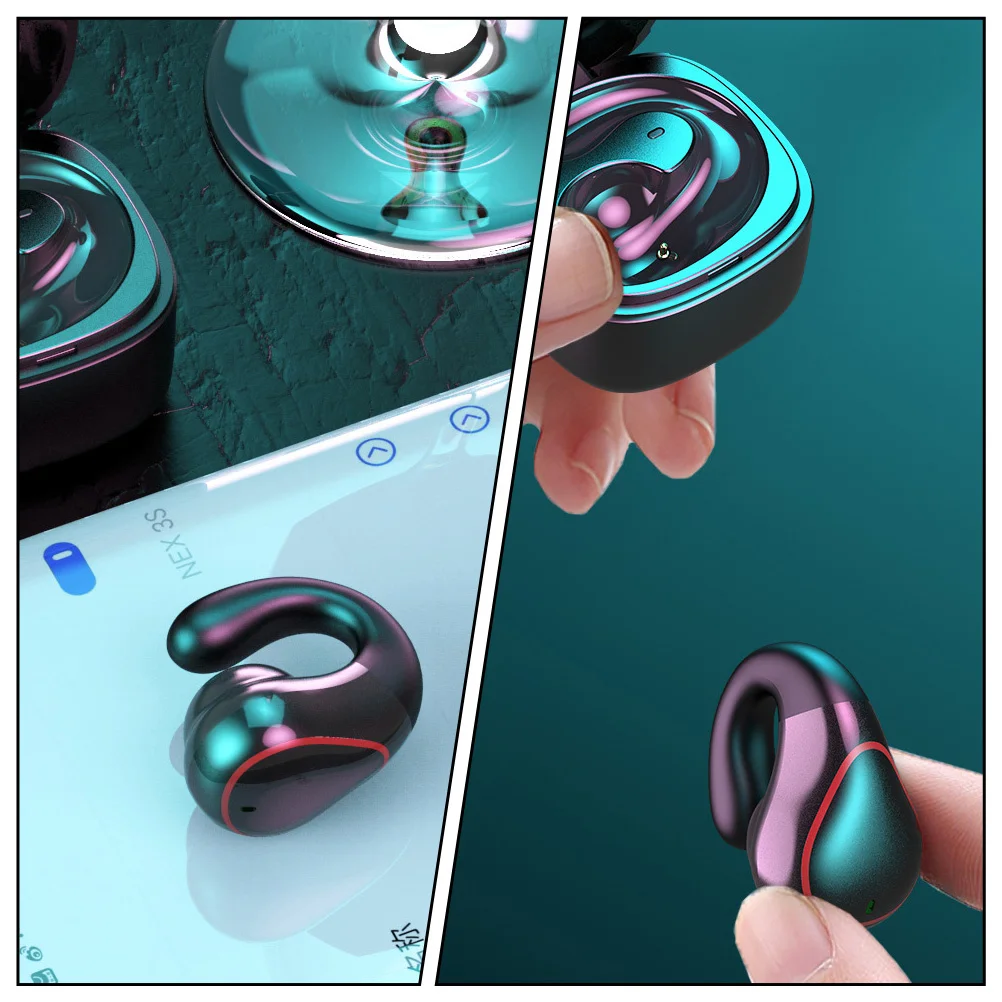 

Wireless Headphone Non-in-Ear Earphone Single Ear Mini Sports Earphone Black Lightweight Comfortable Bone