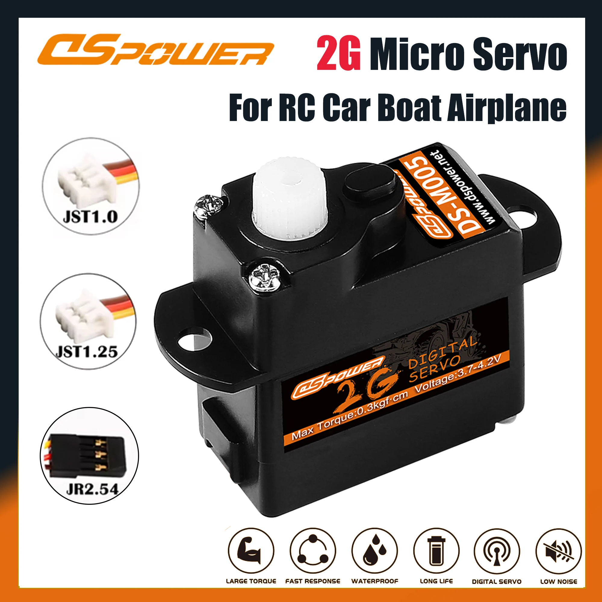 Dspower 2g micro digital coreless servo jr/jst plug para avião rc f949s carro de asa fixa helicóptero drone barco robô modelo peças