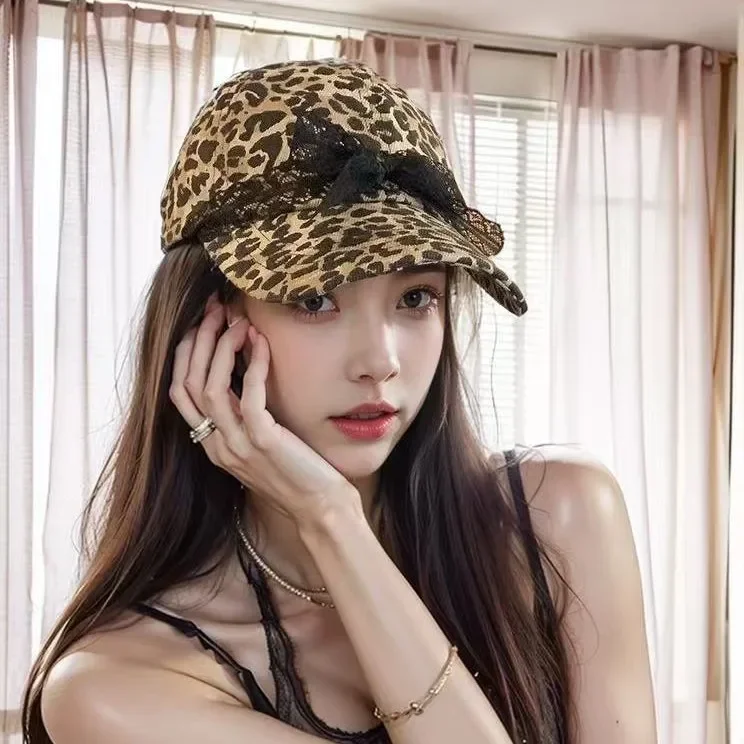 

​​2025 New Subculture Leopard Beret - Original Niche Big Head Circumference Hat, Fashion Forward Retro Statement Piece​​