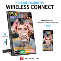 15.6” Wireless Portable Monitor 1080P 16:9 IPS Panel Secondary Display Computer Type-C HDMI For/Xbox/Switch/Laptop/PS4/5/PC /MAC