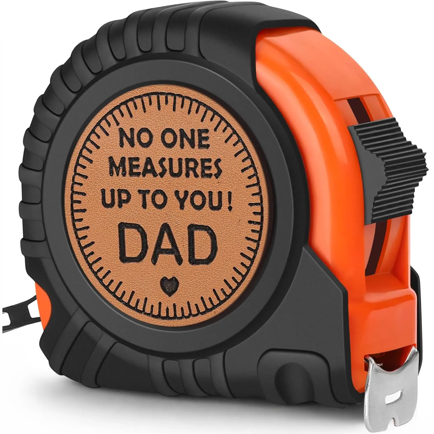 Dad Gifts from Daughter Son Wife, Birthday for New Dad, Best Dad Ever Genuine Leather Engraved 25FT Tape Measure