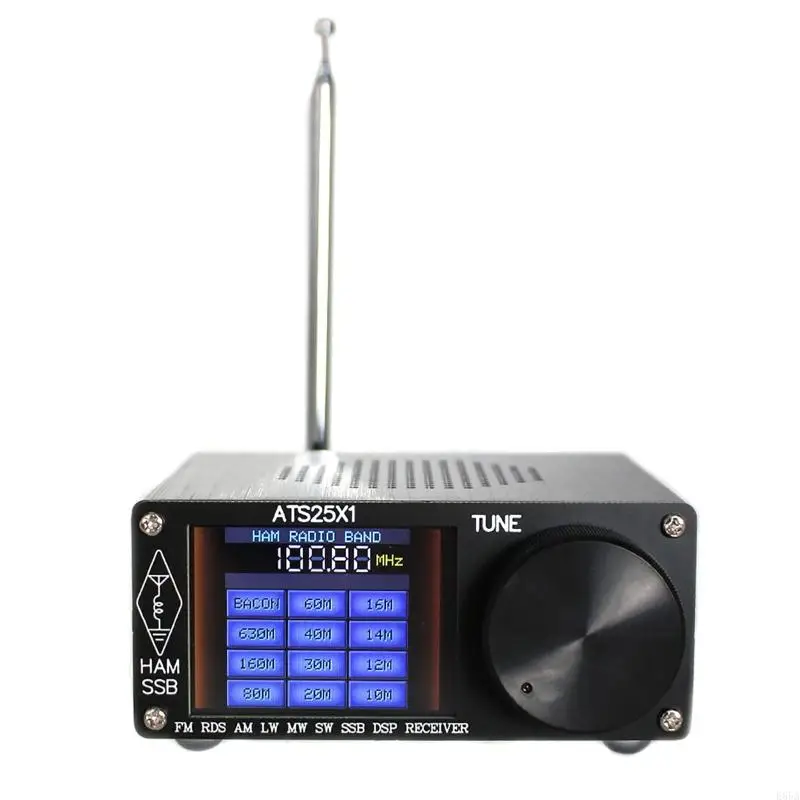 All Band ATS25X1 Si4732 Portable Shortwave Radio with for Case,Antenna,Data Cabl E65A