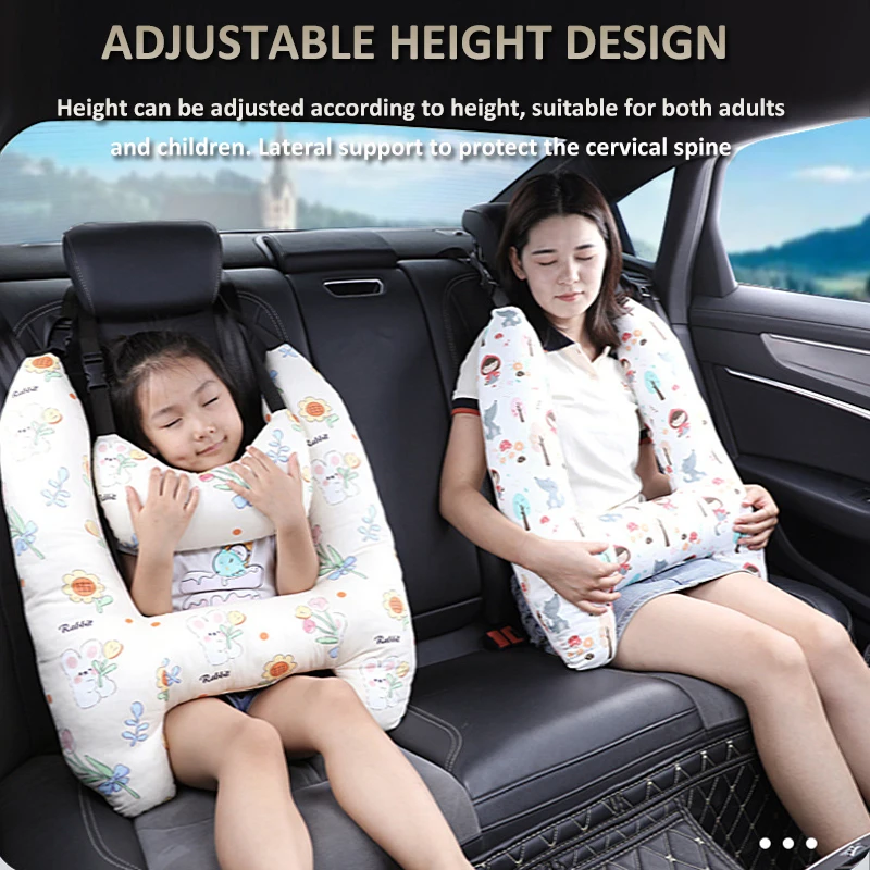 Cute Animal Pattern Kid Neck Head Support U-Shape Children Travel Pillow Cushion for Car Seat Safety Neck Pillow for Kids