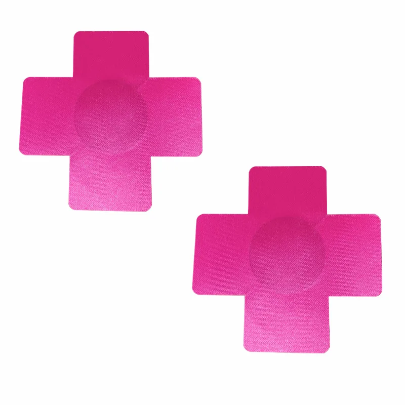 Paste Breast Stickers Experience 1 Pair (2Pcs) Cross/X Disposable Cool Self-Adhesive Cloth Breast Pasties Pad Nipple Cover Bra