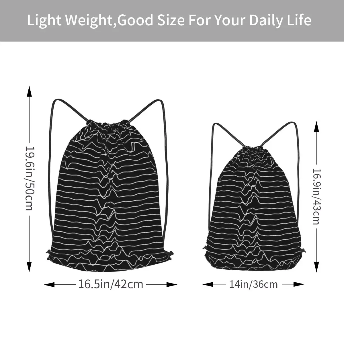 Joy Division Unknown Pleasures Backpacks Multi-function Drawstring Bags Sports Bag Book Bags for Man Woman Students