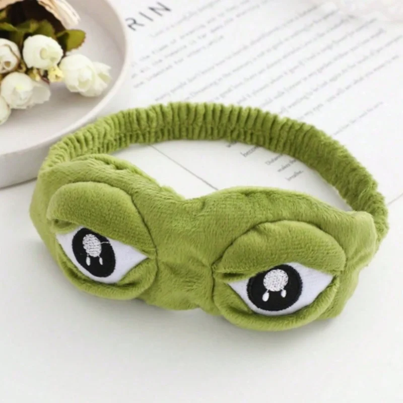 Kreative und lustige superweiche Frosch-Schlafmaske, alkoholfrei, für alle Hauttypen geeignet, perfekt für Reisen und Nickerchen – Detail 1