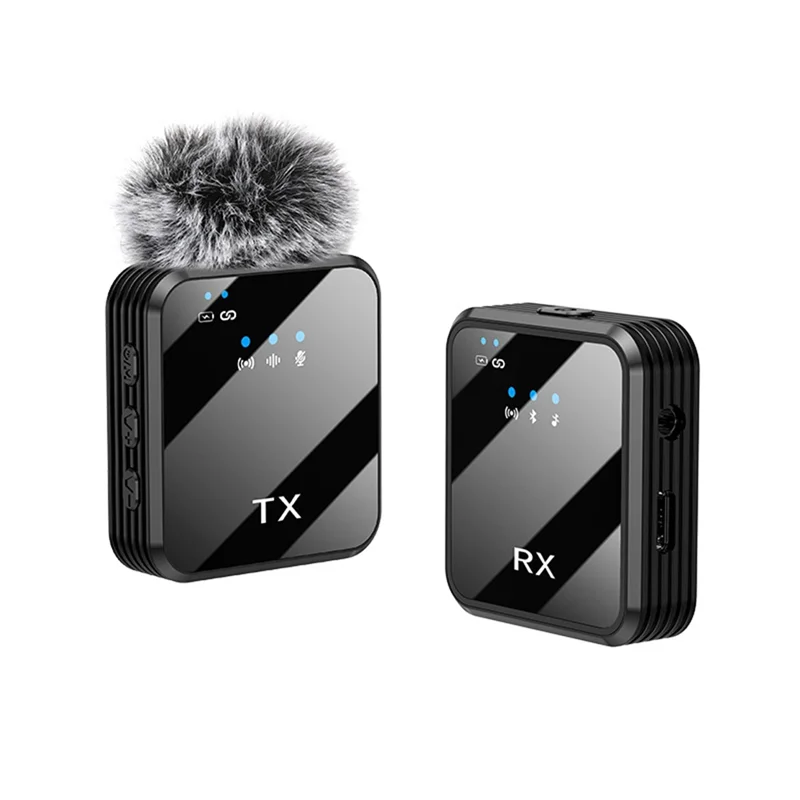 A24p sistema de microfone com cancelamento de ruído sem fio portátil colar clipe microfone podcast entrevista câmera gravação de vídeo