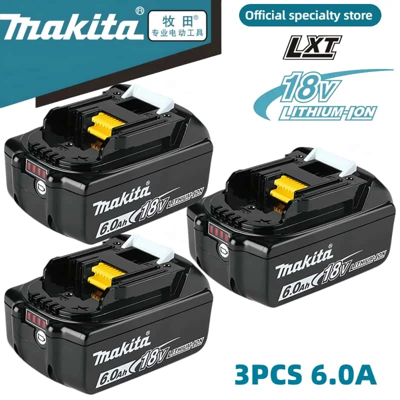 

Original Makita 18v Battery With Charger Rechargeable Lithium Ion for BL1850 BL1880 BL1860B LXT400 Power Tool Makita 18v Battery