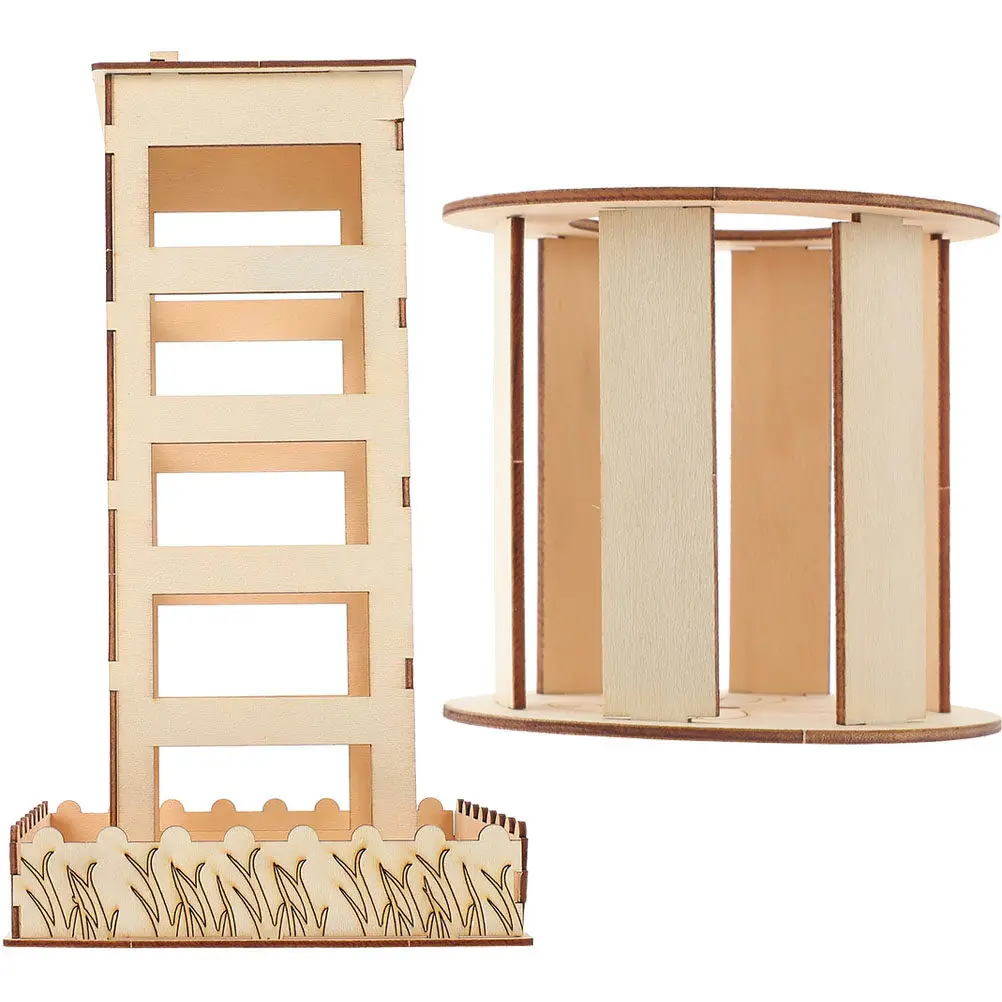 2Pcs Rabbit Hay Feeder Wooden Bunny Feeder for Cage Use Easy Install Secure Non-Slip Pet Feeding Tool Wood Rack Hay Organizer