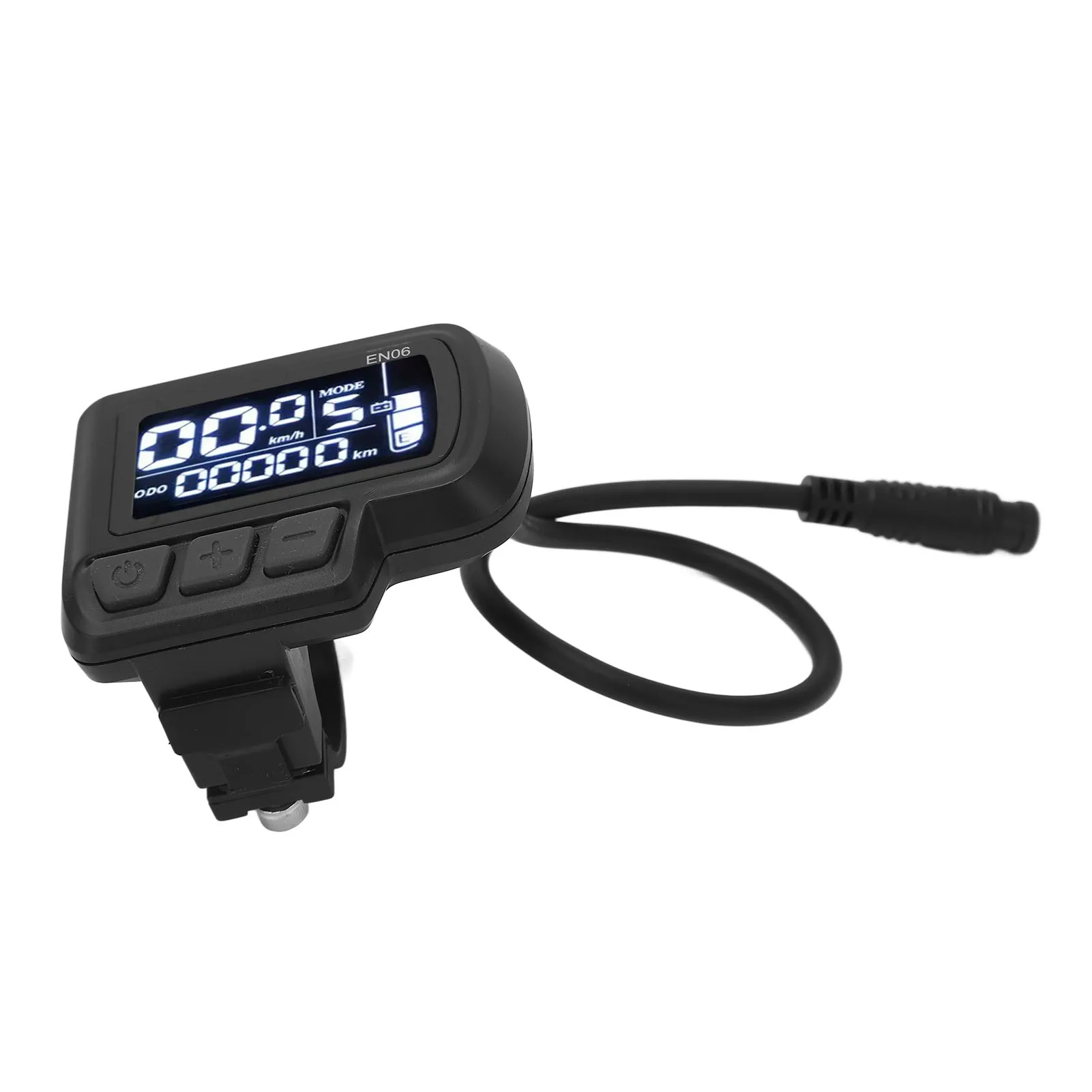 EN06 LCD Bike Display Meter Speedmeter with Light Connector 6pin Waterproof Wire 24V 36V 48V 60V Electric Bike Display Panel for