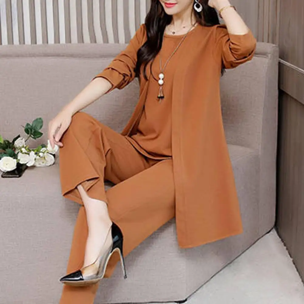 Women\'s Fashion Professional Suit Korean Elegant Spring Autumn New Blazers Coat + Pants Vest Top Three-piece Set Femlae Clothing