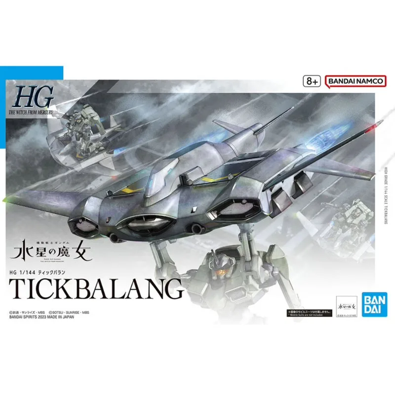 Bandai hg anime gundam ticbalang 1/144 genuíno modelo de montagem brinquedos figura ação presentes ornamentos colecionáveis meninos crianças meninas
