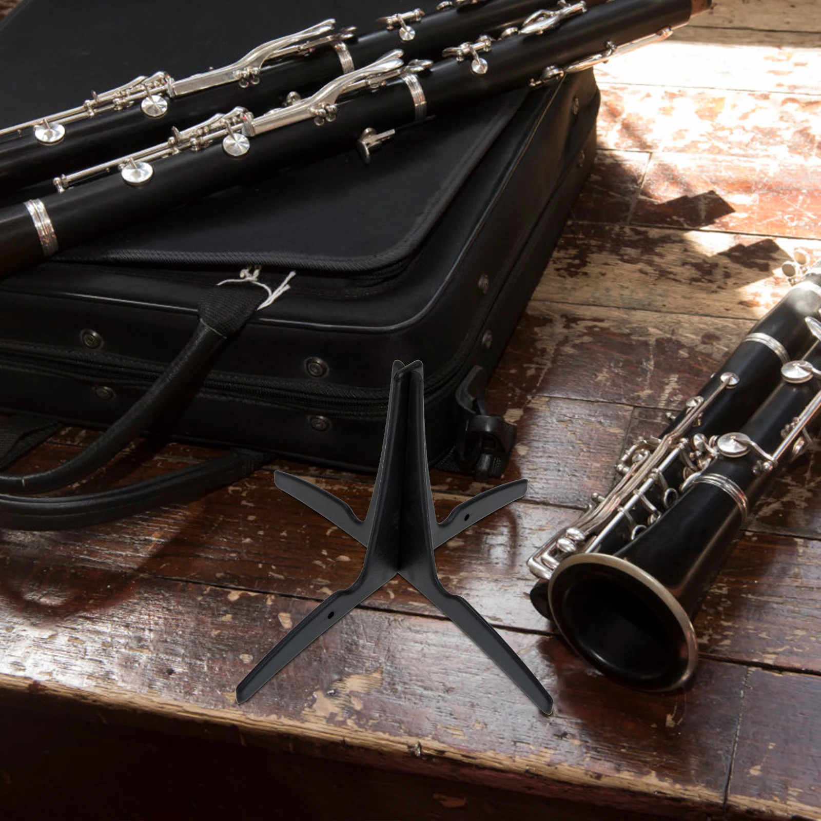

Clarinet Stand Foldable Detachable Portable Oboe Holder Strong Durable Lightweight Four Legged Support Anti Slip
