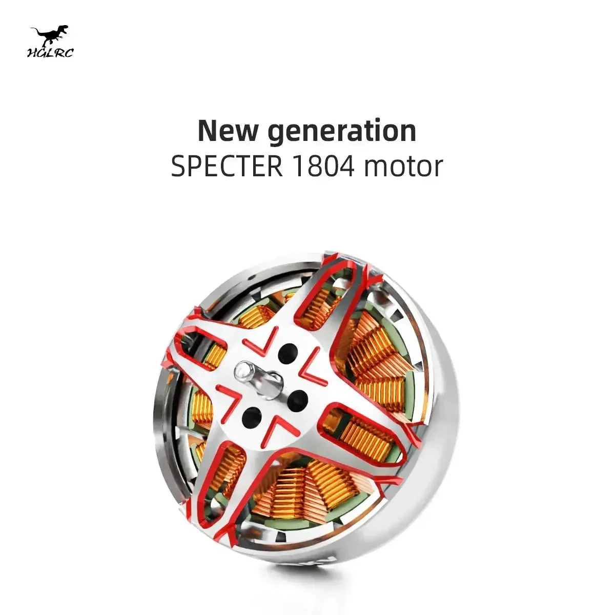 Single HGLRC SPECTER 1804 Brushless Motor, 2450KV / 3500KV Dual KV for 3-3.5 Inch Freestyle FPV Drones