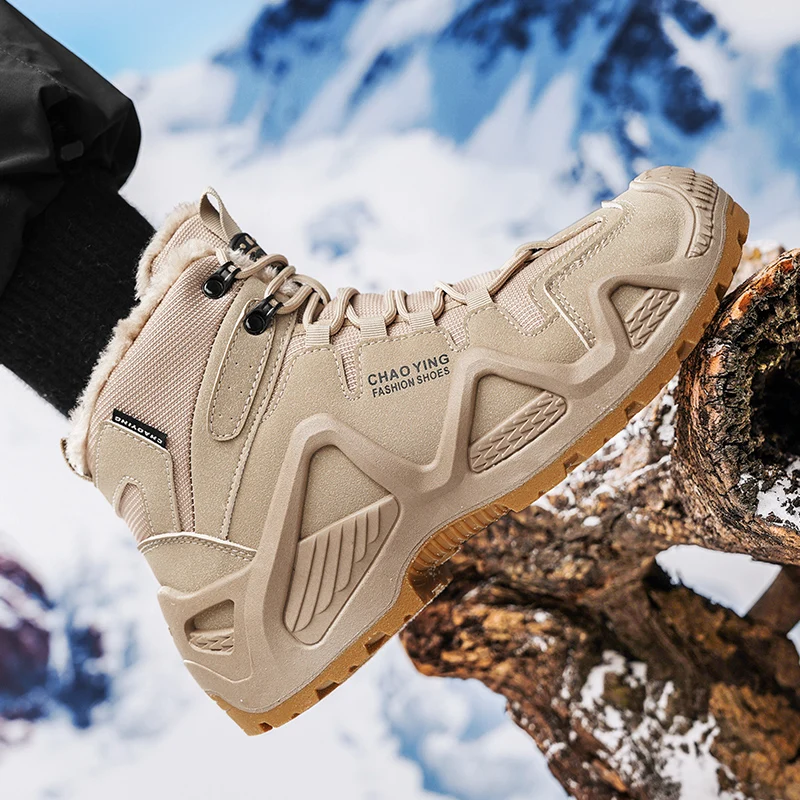 Outdoor Snow Shoes Men Thick Bottom Durable High-top Men Breathable Fashion Comfortable High Heel Casual Sports Shoes Men - view 2