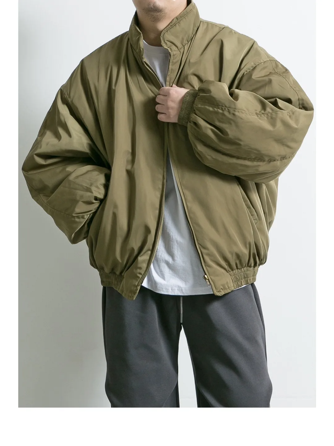 Winter Casual Short Cotton Jacket Men's Warm Loose Baseball Style Stand Collar Fashionable Youth  Culture Long Sleeve Top