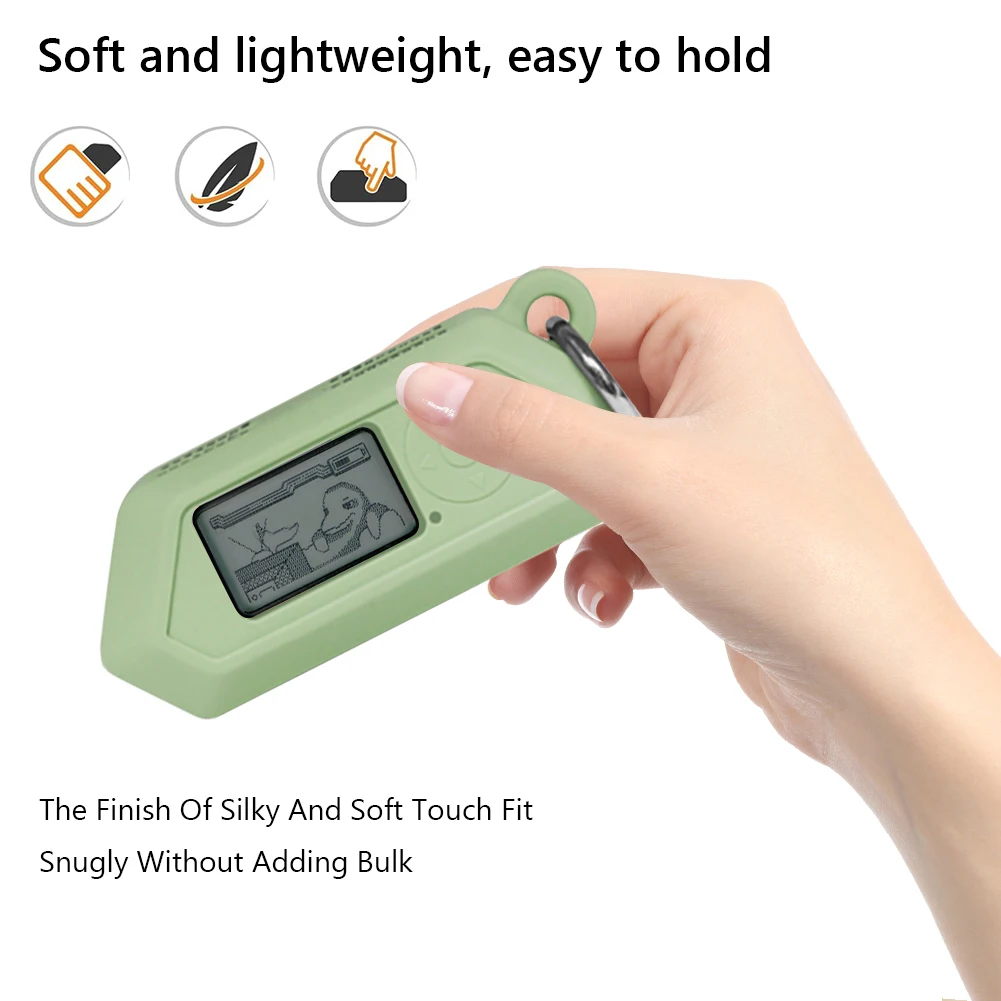 Capa de silicone anti-arranhões capa protetora à prova de choque portátil capa de viagem com mosquetão para dispositivo flipper zero