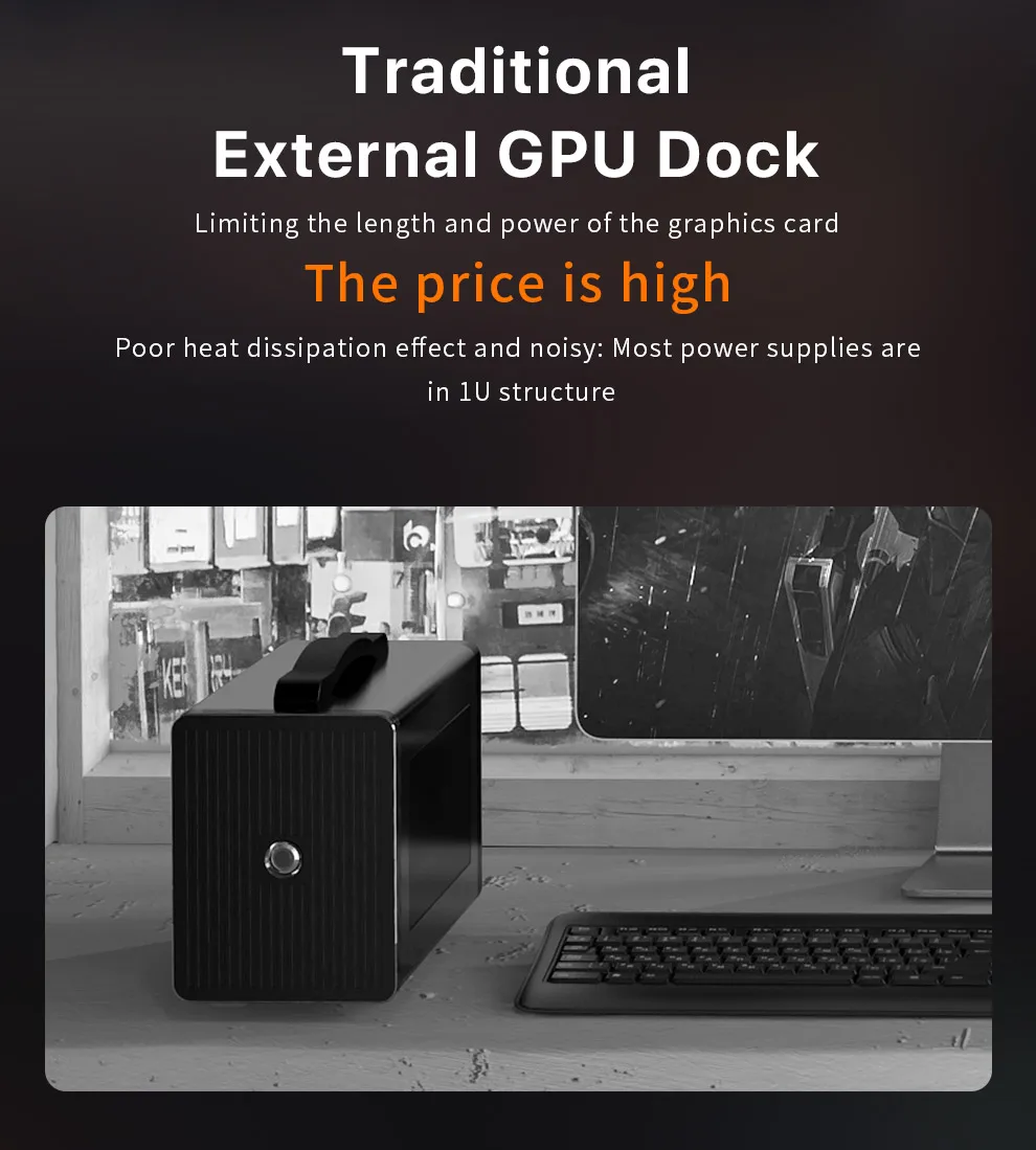 Cost-effectiveness Thunderbolt3 E GPU Dock M.2 PCIEX16 Interface External GPU Dock Laptop Docking Station For Graphics Card