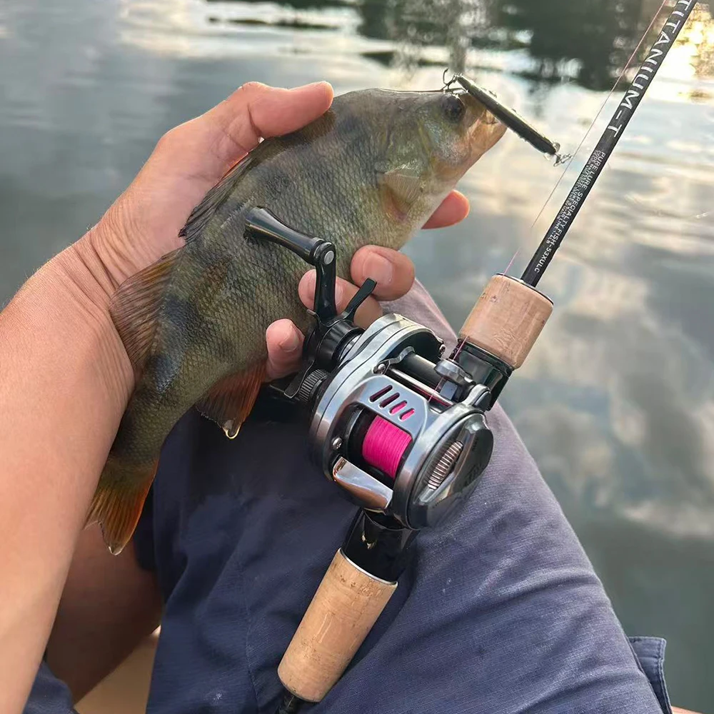 بكرات ليدون يوسوب 7.6:1 نسبة التروس 125 جرام خفيفة 4.5 كجم سحب قوة الطعم صب بكرة الصيد Baitcaster معالجة #6