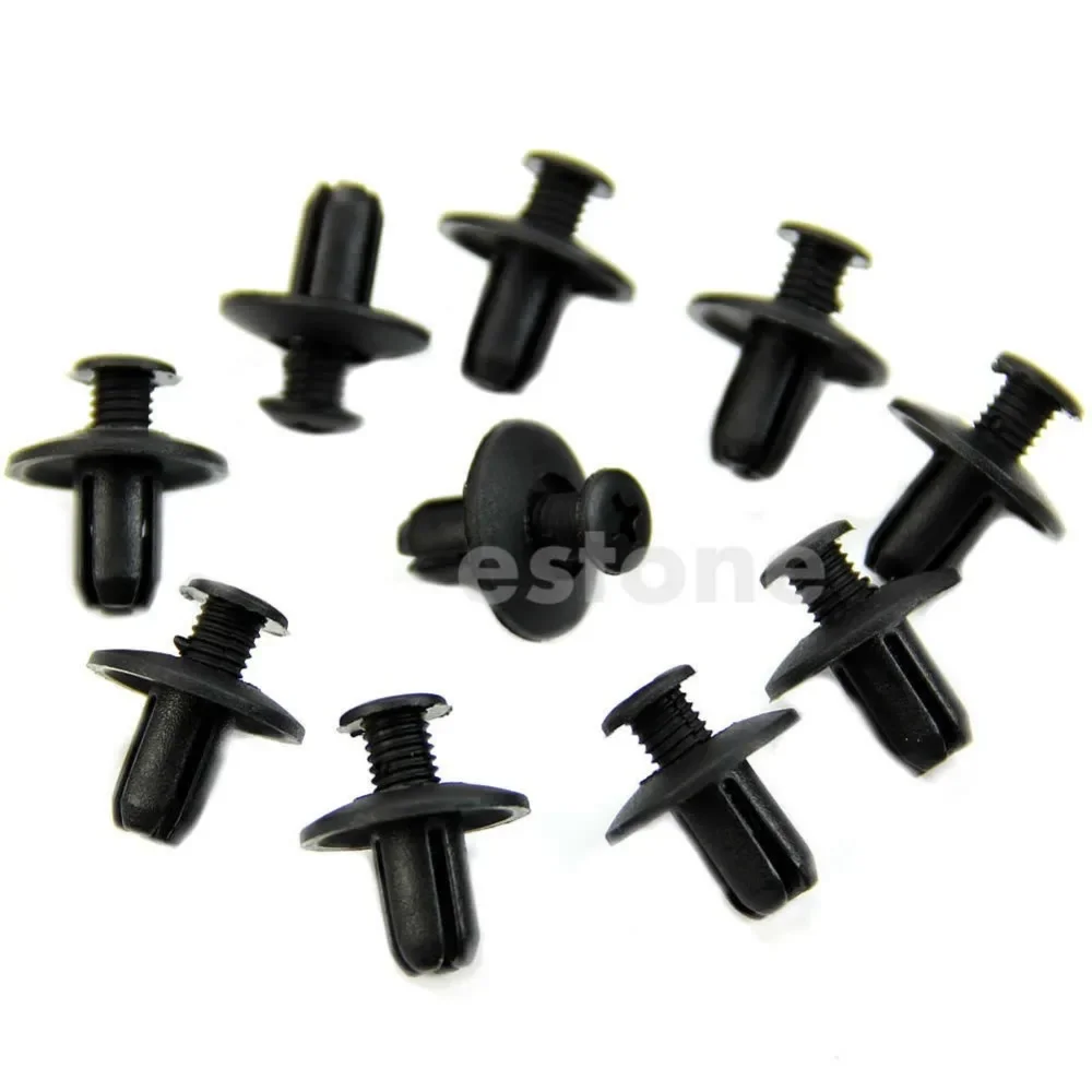 QILEJVS New 8mm Car Hole Dia Plastic Rivets Fastener Bumper Push Pin Clips 10pcs