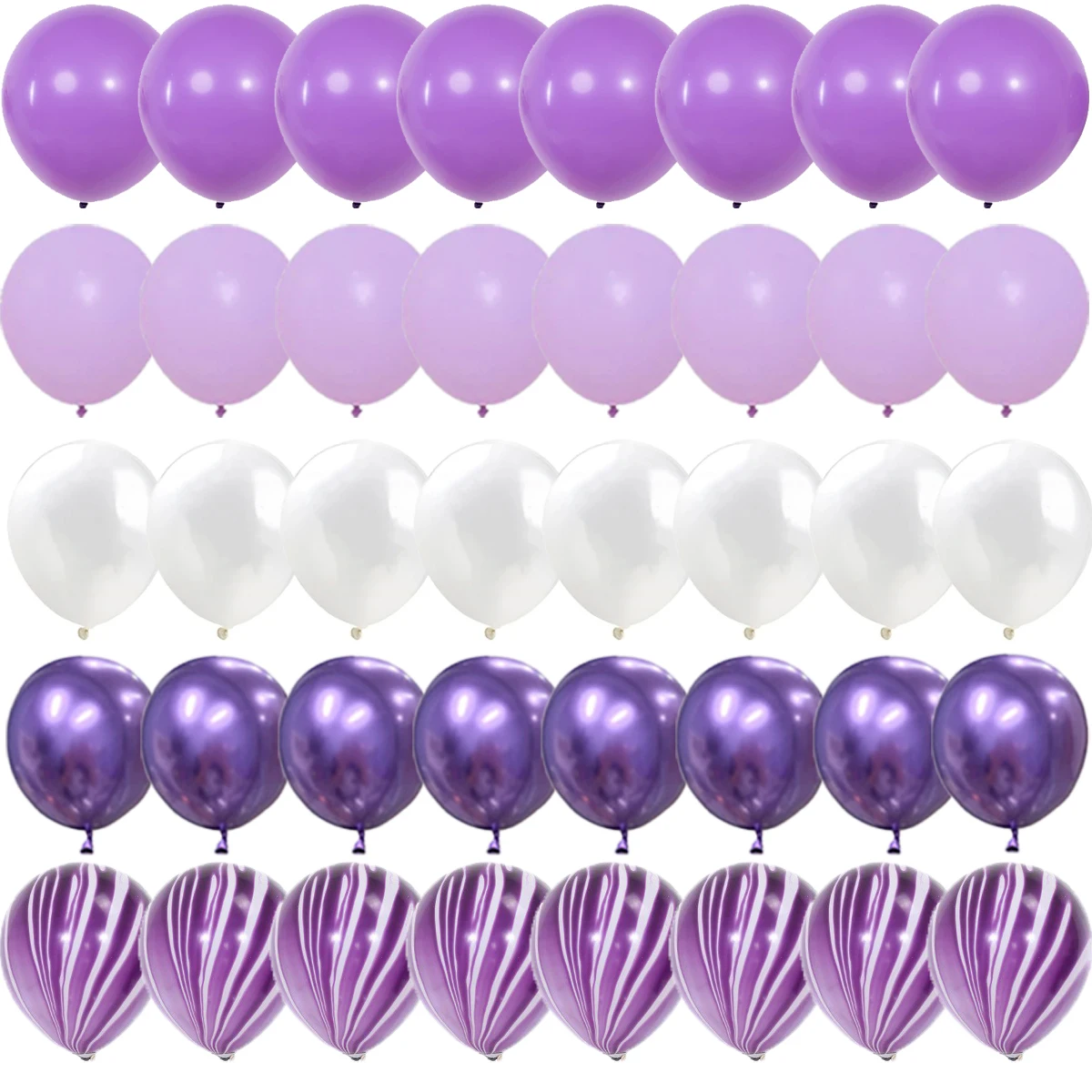 بالونات قصاصات معدنية أرجوانية من اللاتكس لتزيين حفلات الزفاف غير لامعة Globos زينة حفلات أعياد الميلاد للعام الجديد مستلزمات استحمام الطفل #4