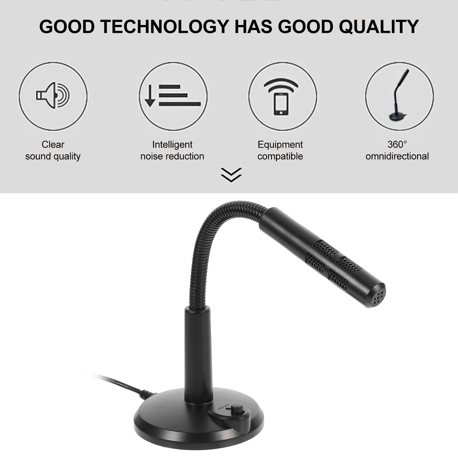 

USB Microphone Mini Laptop Studio Equipment Free Driver Desktop Computer Accessory Adjustable Angle Aluminum Base