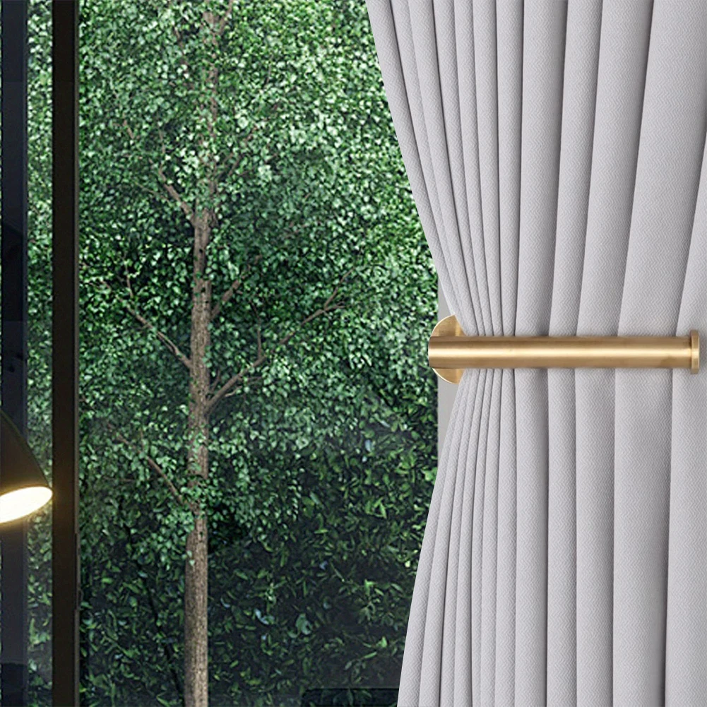 1 Pair Stainless Steel Curtain Hook Wall Mounted Curtain Pull Back Self-Adhesive Tiebacks Hook for Curtains