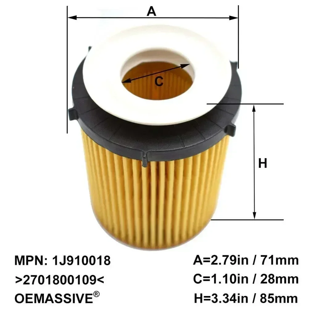 Ölfilter für Mercedes-Benz W176 A160B-Klasse W246 W242 B160 GLA180 GLA250 2701840125 2701800109   HU711/6Z H90