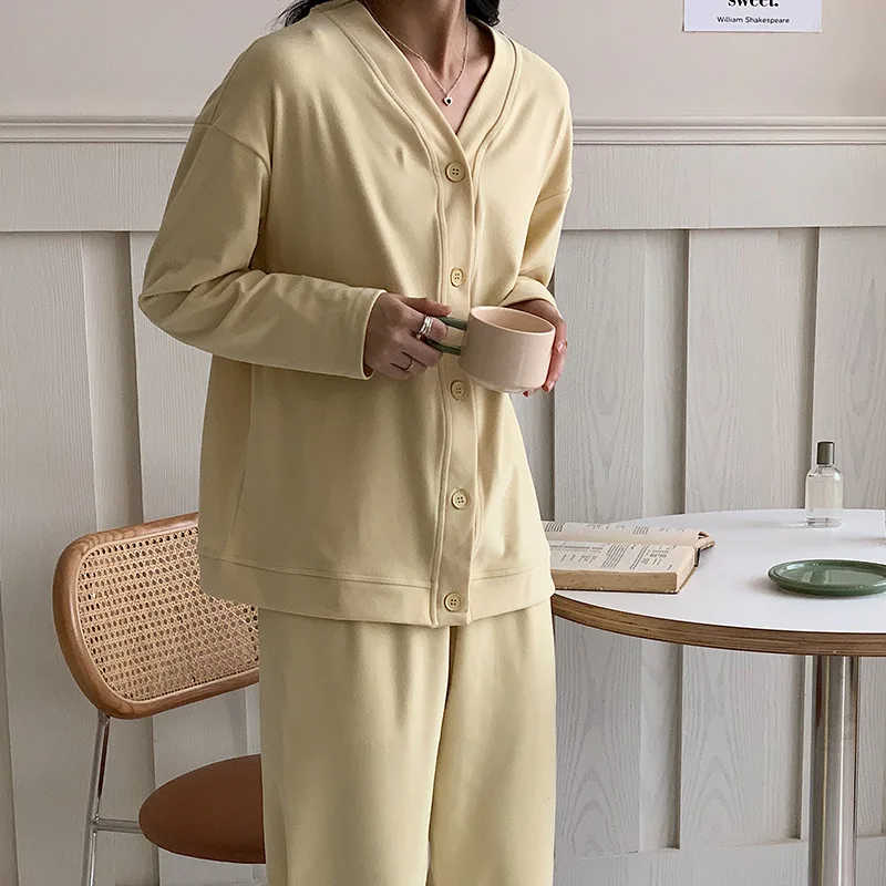 Pyjama Femme Sleep Women\'s Pajamas Warm Autumn Winter Nightwear Set New Long-sleeve Long Pants Suit Casual Home Wear Clothing