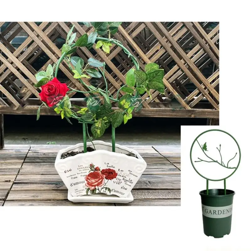 QX2E 5Pcs Home Plant Display Circular Flower Shelf Creative Plant Climbing Support