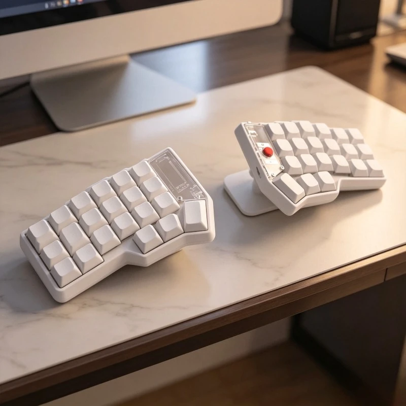 Red Dot Corne Low Profile Thinkpad Split Keyboard3x6 Costom Gateron/kailh Switch Wired LED Screen Hotswap QMK Vial Game Keyboard