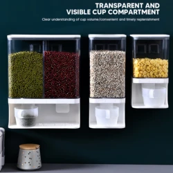 Sealed Jars Kitchen Grain Storage Organizer Large Tank Plastic Moisture-proof Storage Box Household Seasoning Storage Jars Set