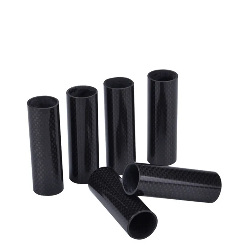 2pcs 3k full carbon carbon fiber tube with wall thickness 1.5mm length 500mm for rc aircraft and kite