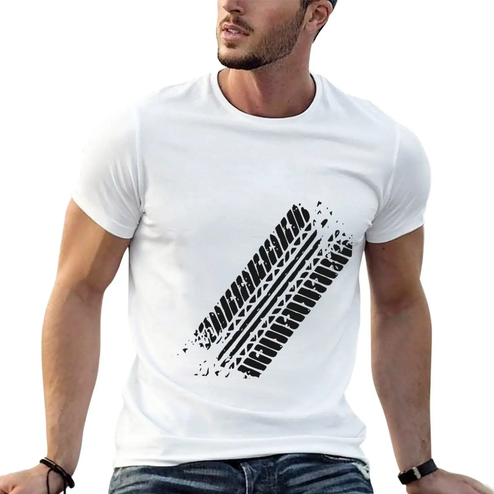 Tire track T-Shirt boys t shirts plus size tops Blouse animal print shirt for boys mens graphic t-shirts pack