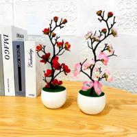 Artificial Plants Bonsai Small Tree Simulation Pot Plants Fake Flowers Table Potted Ornaments Hotel Garden Home Decorations