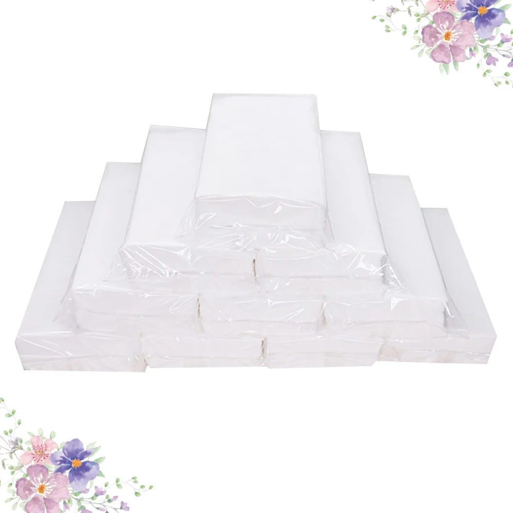 10 Packs Napkin Tissue Bulk Paper Extraction Napkins Hotel Napkin KTV Napkin Resturant Napkin (White 90 Sheets Per Piece)