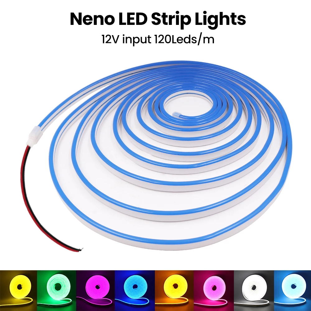 DC 12V neonowy znak świetlny wodoodporna 2835 120led/m elastyczna taśma Ribbion pasek świecący wystrój ogrodu domu czerwony/zielony/biały/niebieski