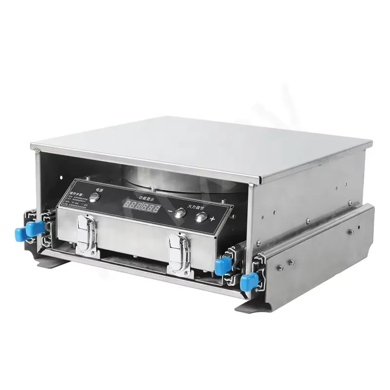 HEYRV for RV Accessories High-Strength Windproof Gas Burner Aluminum Alloy Portable Camping Stove with Electronic Display
